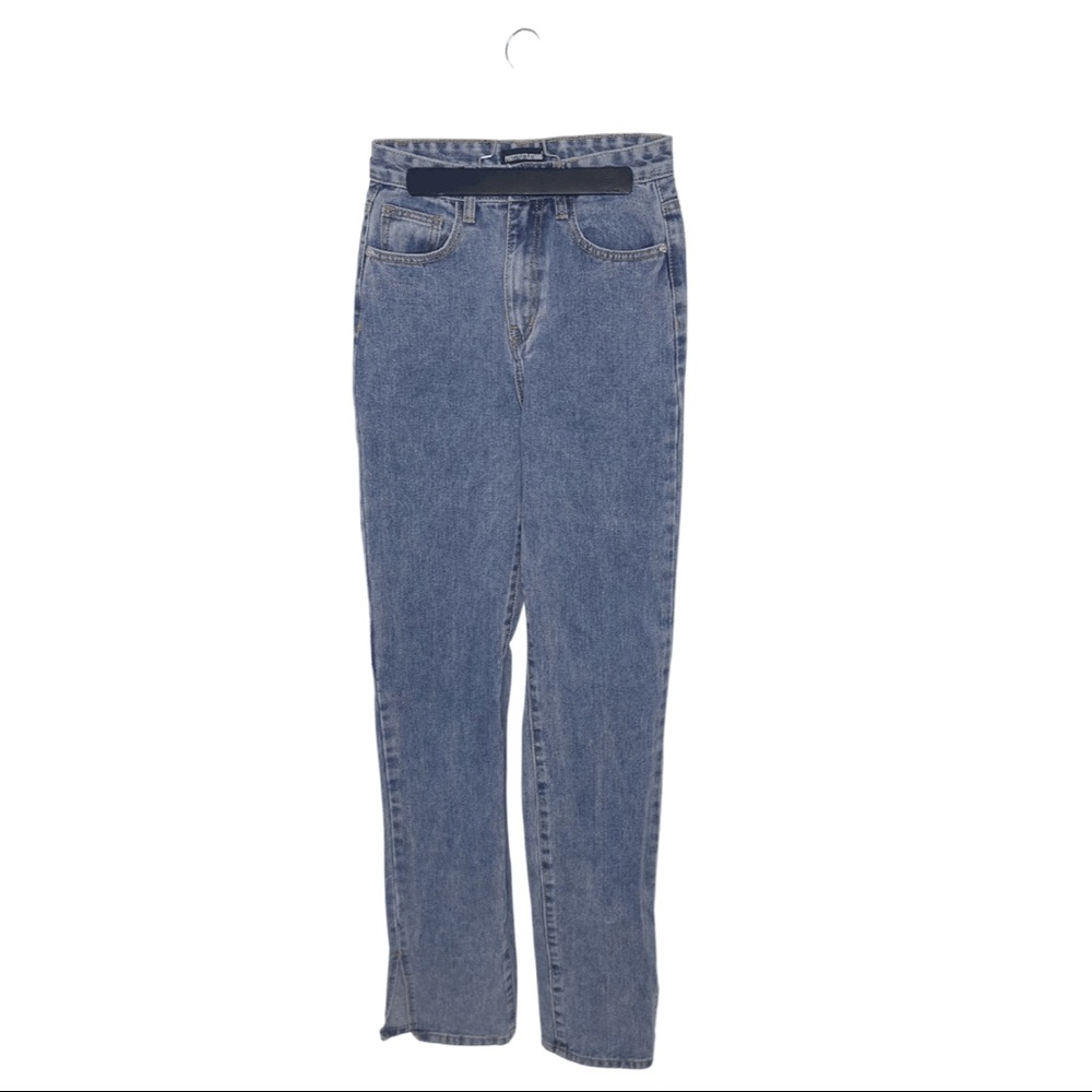 Pretty Little Thing Women's Jeans Vintage Wash Split
Hem Size 4 Tall